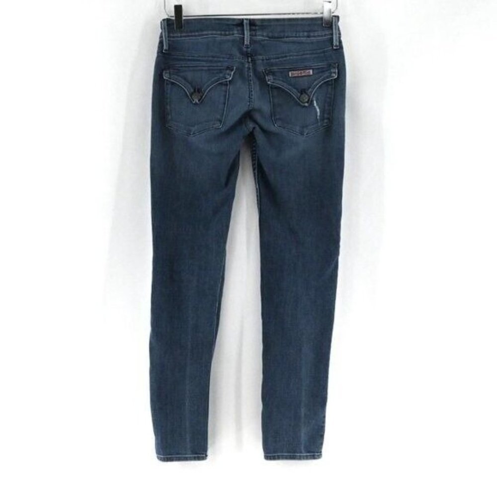 HUDSON Collin Flap Skinny Ankle Ripped Jeans Medium Wash Distressed Womens Sz 25 - Picture 5 of 8